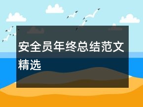安全員年終總結(jié)范文精選