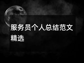 服務(wù)員個人總結(jié)范文精選