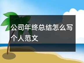 公司年終總結(jié)怎么寫個(gè)人范文