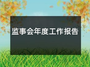 監(jiān)事會(huì)年度工作報(bào)告