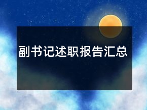副書記述職報告匯總
