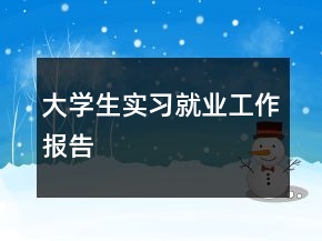 大學(xué)生實習(xí)就業(yè)工作報告