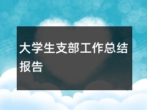 大學(xué)生支部工作總結(jié)報告