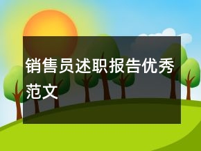 銷售員述職報(bào)告優(yōu)秀范文