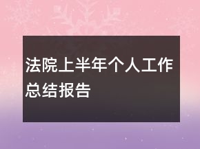 法院上半年個人工作總結(jié)報告