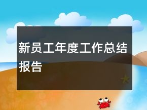 新員工年度工作總結(jié)報告