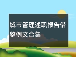 城市管理述職報(bào)告借鑒例文合集