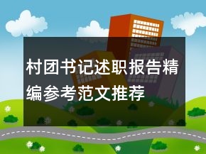 村團(tuán)書記述職報(bào)告精編參考范文推薦