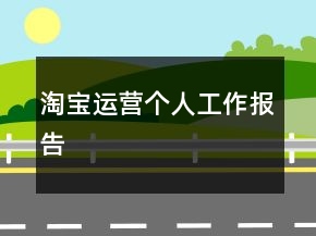 淘寶運(yùn)營個人工作報(bào)告