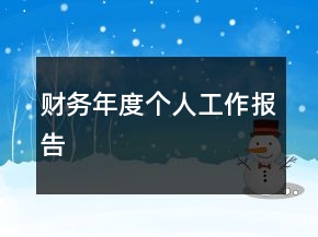 財務(wù)年度個人工作報告