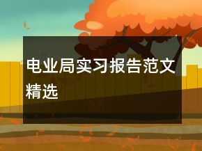 電業(yè)局實(shí)習(xí)報(bào)告范文精選