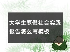 大學(xué)生寒假社會(huì)實(shí)踐報(bào)告怎么寫模板