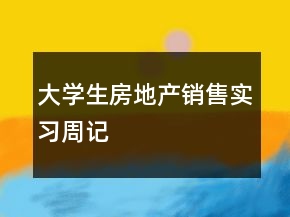 大學(xué)生房地產(chǎn)銷(xiāo)售實(shí)習(xí)周記