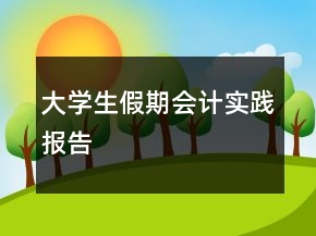 大學生假期會計實踐報告