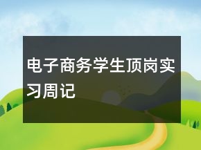 電子商務(wù)學(xué)生頂崗實(shí)習(xí)周記