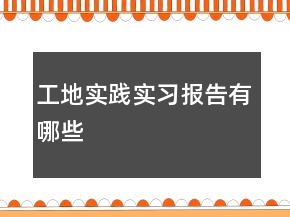 工地實踐實習(xí)報告有哪些