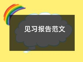 見習(xí)報告范文
