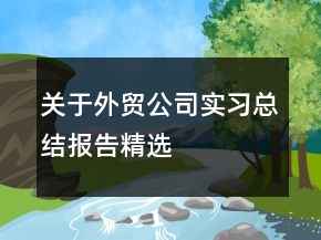 關(guān)于外貿(mào)公司實習(xí)總結(jié)報告精選