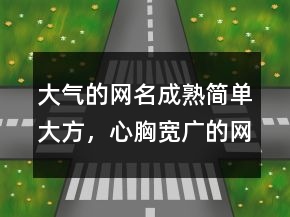 大氣的網(wǎng)名成熟簡單大方，心胸寬廣的網(wǎng)名246條