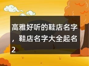 高雅好聽的鞋店名字，鞋店名字大全起名232條
