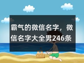 霸氣的微信名字，微信名字大全男246條