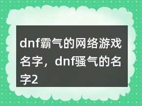 dnf霸氣的網(wǎng)絡(luò)游戲名字，dnf騷氣的名字201條