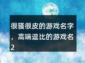很騷很皮的游戲名字，高端逗比的游戲名205條