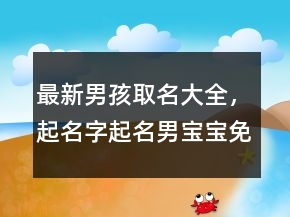 最新男孩取名大全，起名字起名男寶寶免費(fèi)228條