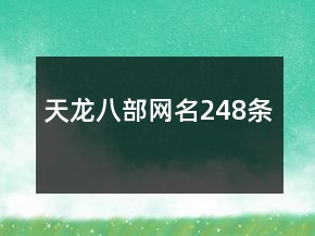 天龍八部網(wǎng)名248條