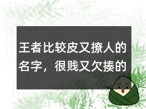 王者比較皮又撩人的名字，很賤又欠揍的六字網(wǎng)名234條