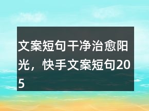 文案短句干凈治愈陽光，快手文案短句205條