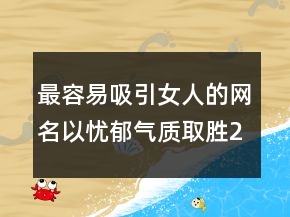 最容易吸引女人的網(wǎng)名以憂郁氣質(zhì)取勝200條