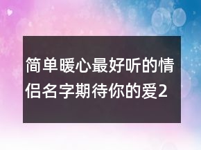 簡單暖心最好聽的情侶名字期待你的愛209條