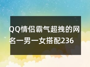 QQ情侶霸氣超拽的網(wǎng)名一男一女搭配236條