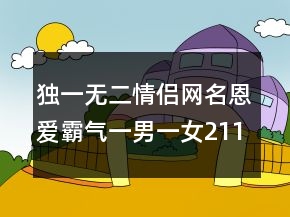 獨(dú)一無二情侶網(wǎng)名恩愛霸氣一男一女211條