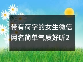 帶有荷字的女生微信網(wǎng)名簡(jiǎn)單氣質(zhì)好聽207條