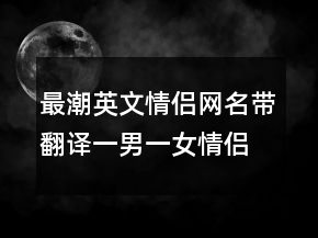 最潮英文情侶網(wǎng)名帶翻譯一男一女情侶昵稱(chēng)210條
