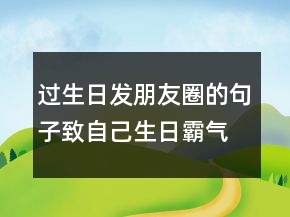 過生日發(fā)朋友圈的句子致自己生日霸氣的句子206條
