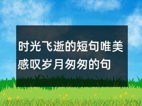 時光飛逝的短句唯美感嘆歲月匆匆的句子220條