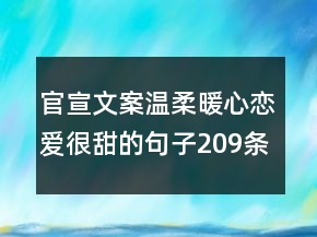 官宣文案溫柔暖心戀愛很甜的句子209條