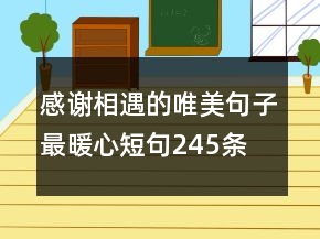感謝相遇的唯美句子最暖心短句245條