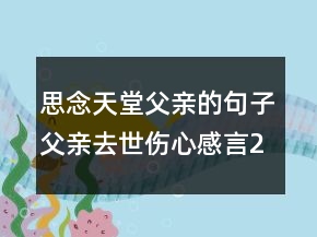思念天堂父親的句子父親去世傷心感言219條