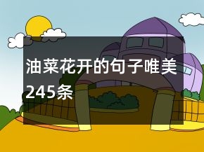 油菜花開的句子唯美245條