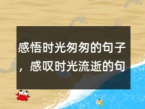 感悟時光匆匆的句子，感嘆時光流逝的句子222條