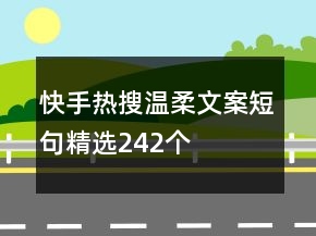 快手熱搜溫柔文案短句精選242個