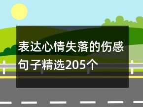 表達(dá)心情失落的傷感句子精選205個(gè)