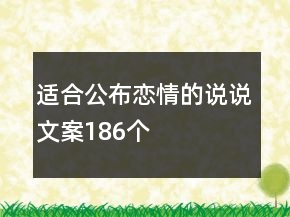 適合公布戀情的說說文案186個