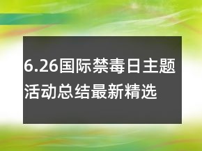 6.26國(guó)際禁毒日主題活動(dòng)總結(jié)最新精選
