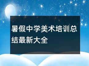 暑假中學(xué)美術(shù)培訓(xùn)總結(jié)最新大全