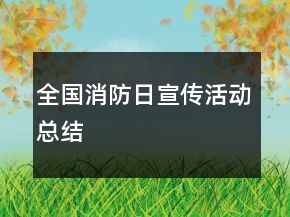 全國消防日宣傳活動(dòng)總結(jié)